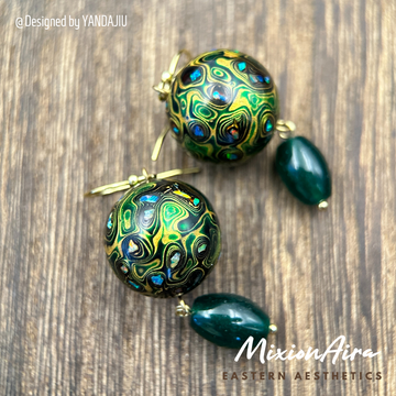 Dangle & Drop Earrings: Green Phantom